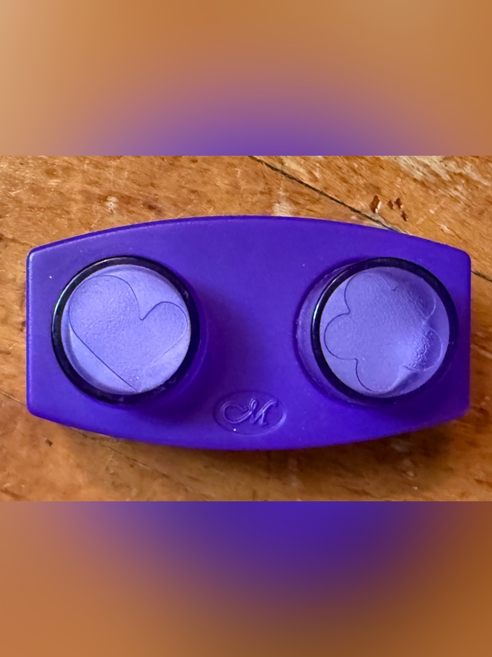 Purple Dual-Shape Paper Punch by - Heart & Flower Cutouts